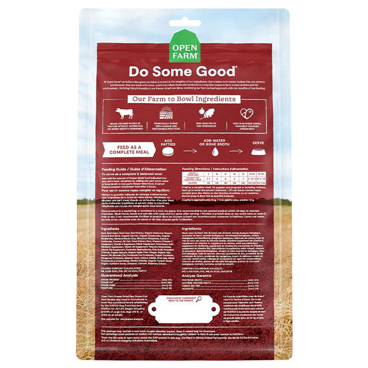 Open Farm Grass-Fed Beef Patties 17.5oz